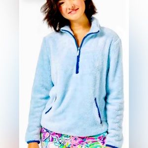 Lilly Pulitzer Skipper Blue Popover Pullover Small NWOT